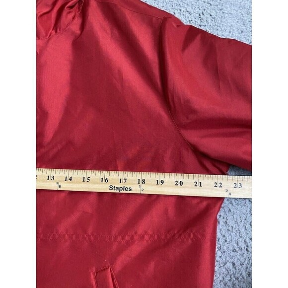 Old Navy Jacket Womens Large Red Lined Hooded  Full Zip Coat - Picture 10 of 12